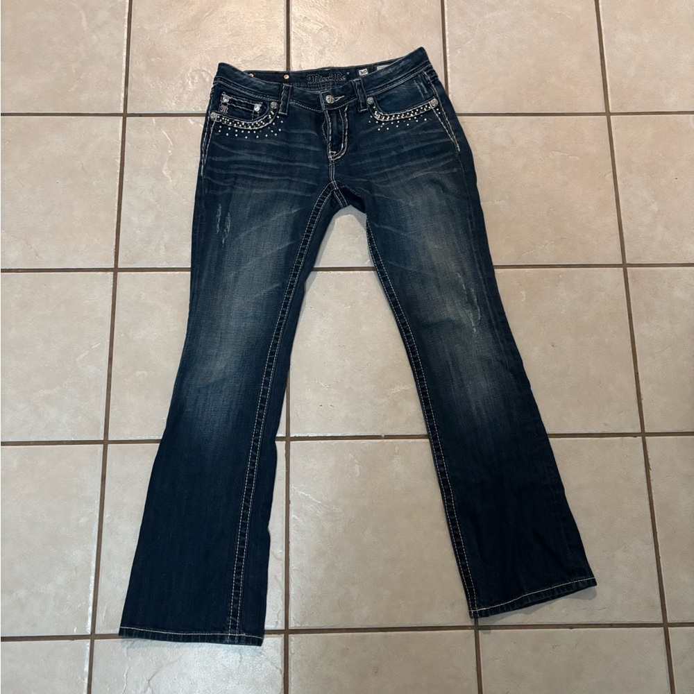 Miss Me Rhinestone Bootcut Jeans